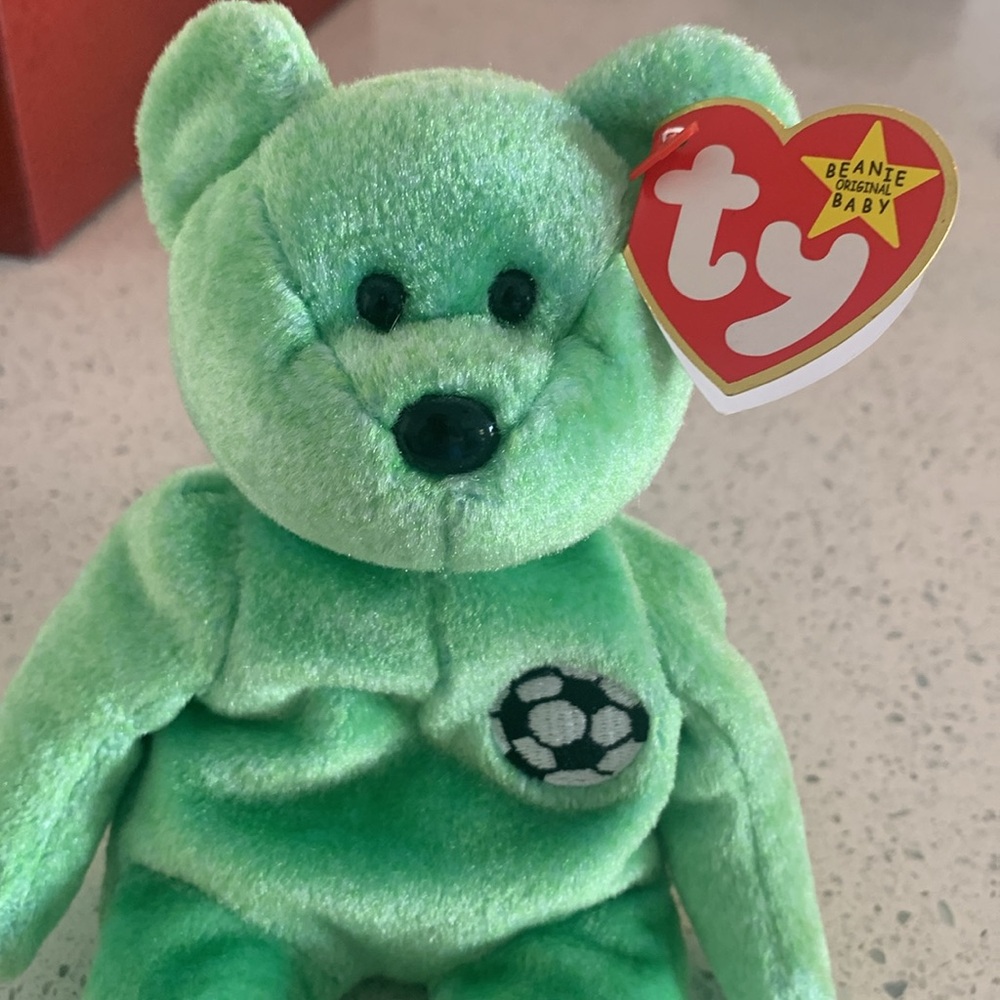 Ty Beanie Baby 1998/1999 Kicks the Soccer Bear Plush Retired Vintage Rare - Picture 2 of 6